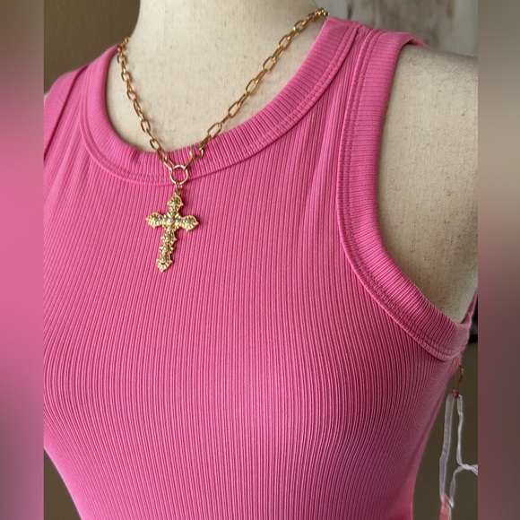 Ribbed solid bodysuit in Barbie pink - Picture 3 of 6